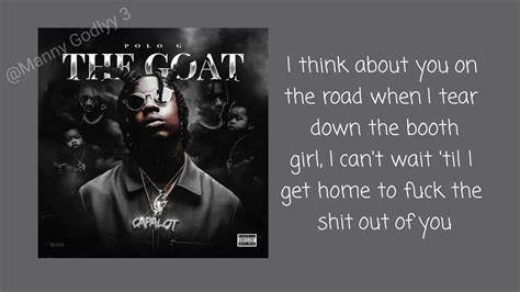 The lyrics of the song describe Polo G’s longing for his girlfriend when he is on the road and his eagerness to be intimate with her when he returns home. He emphasizes her beauty and acknowledges her worth, expressing his commitment to protect her and be faithful. The line “They be Martin and Gina, but we ain’t think about behind the ...